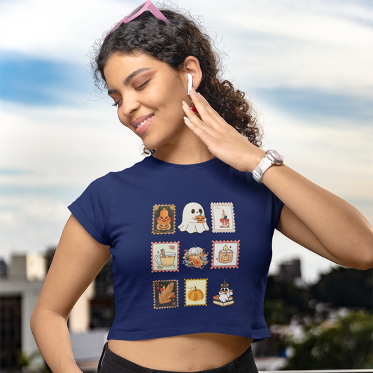 Cute Ghost Fall | Cotton Crop Top