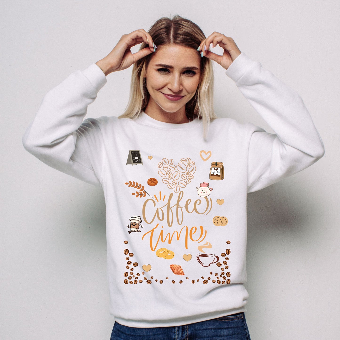 Coffee Time | CozyBlend 100% Cotton Sweatshirt