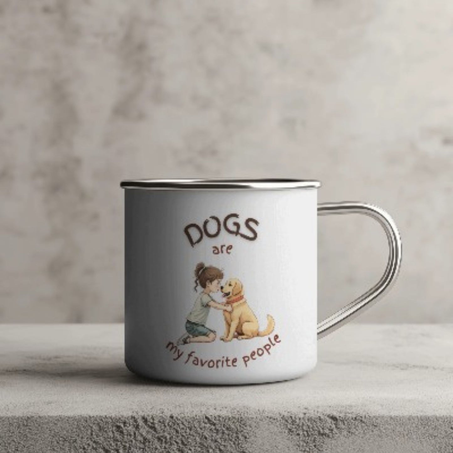 Dogs Are My Favorite People | Stainless Enamel Mug – Travel Dog Lover Mug
