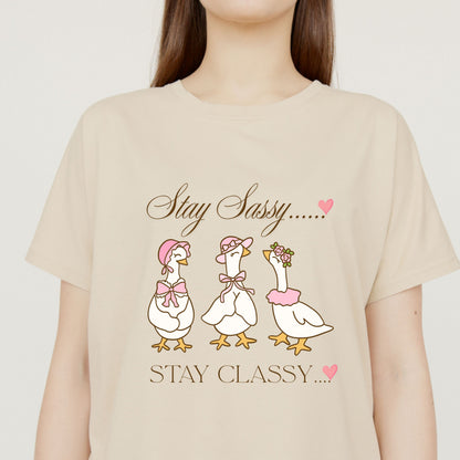 Stay Sassy Vintage Goose | Unisex Soft Tee