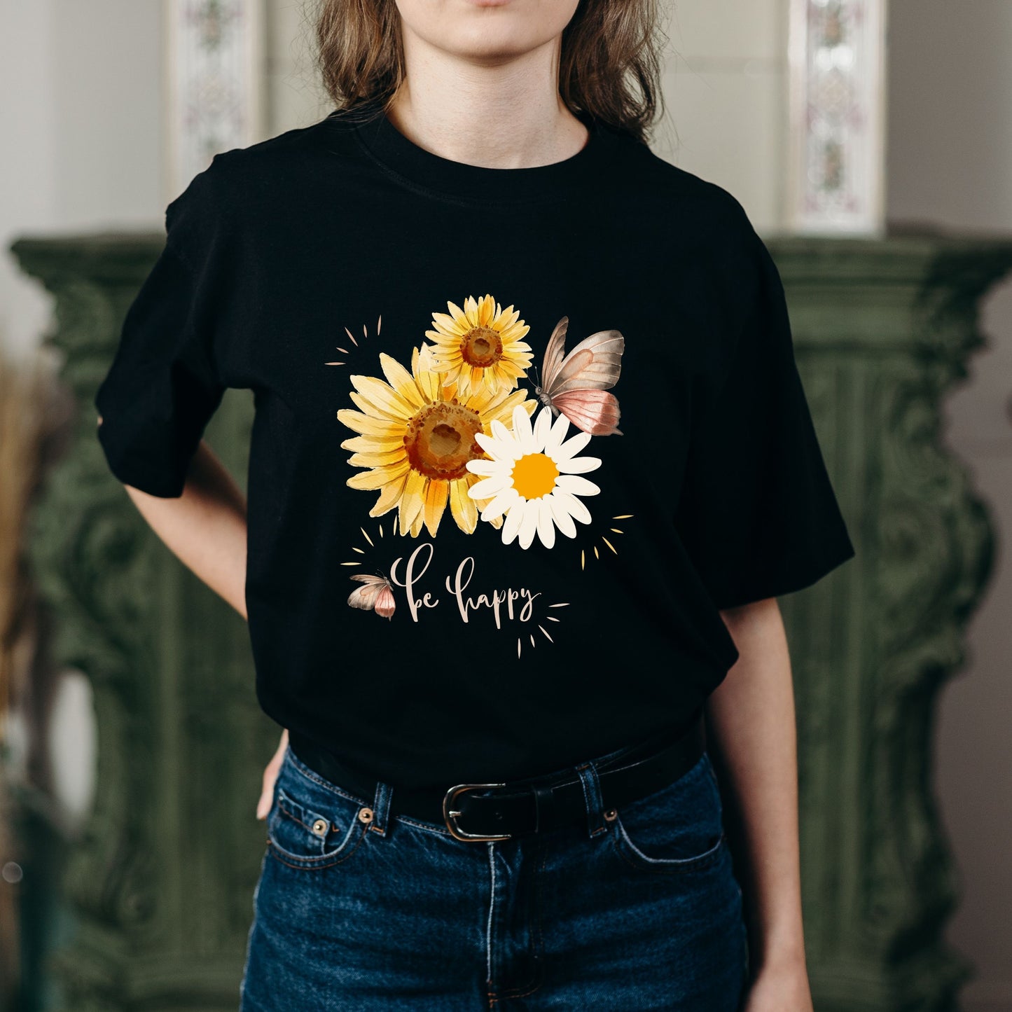 Be Happy Sunflower | Unisex Soft Tee