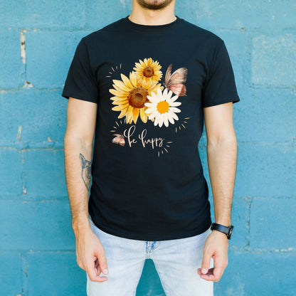 Be Happy Sunflower | Unisex Soft Tee