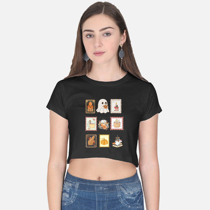 Cute Ghost Fall | Cotton Crop Top