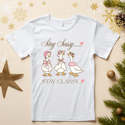 Stay Sassy Vintage Goose | Unisex Soft Tee