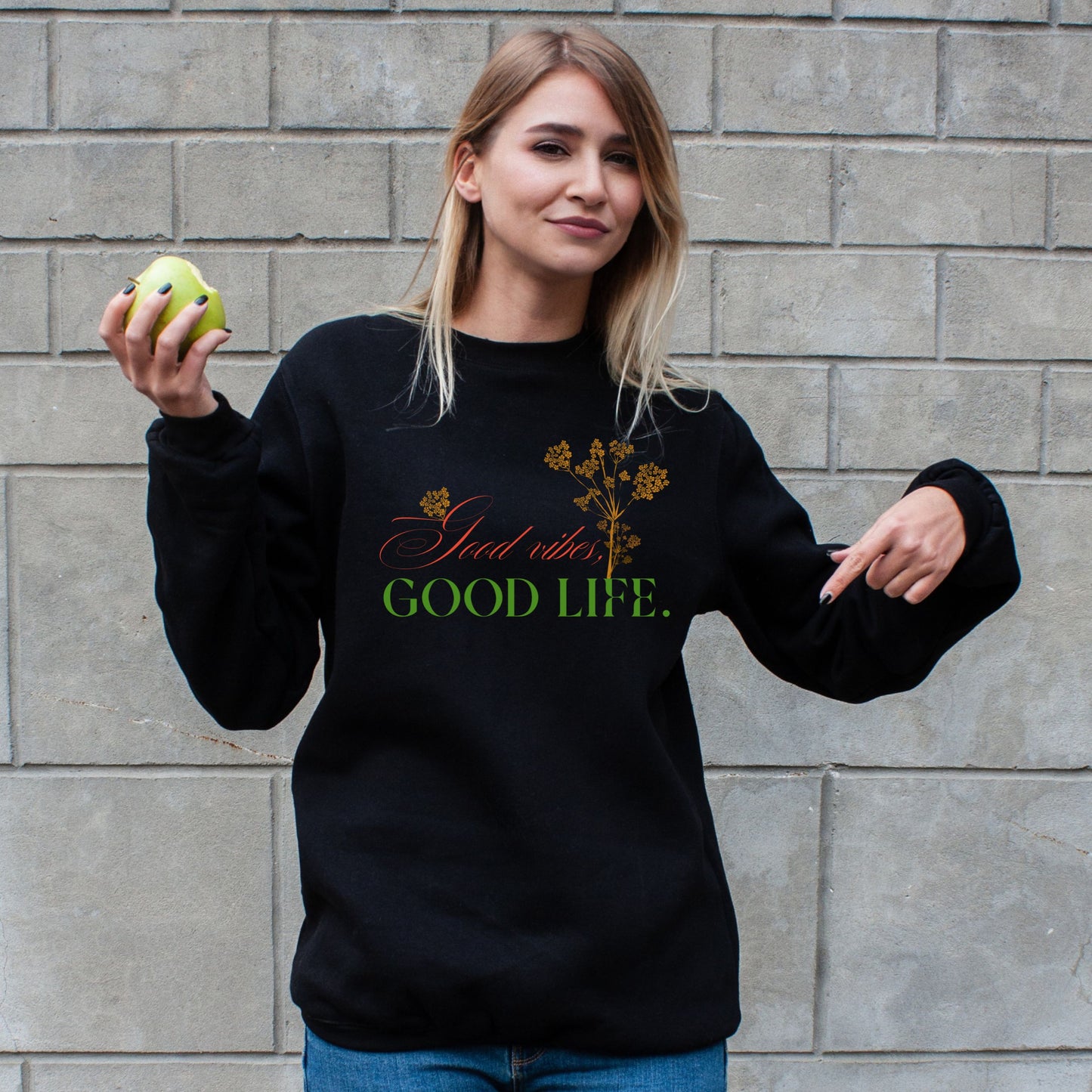 Good Vibes | CozyBlend 100% Cotton Sweatshirt