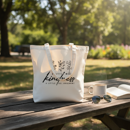 Kindness | Tote Bag with Zipper – Positive Message Tote Bag
